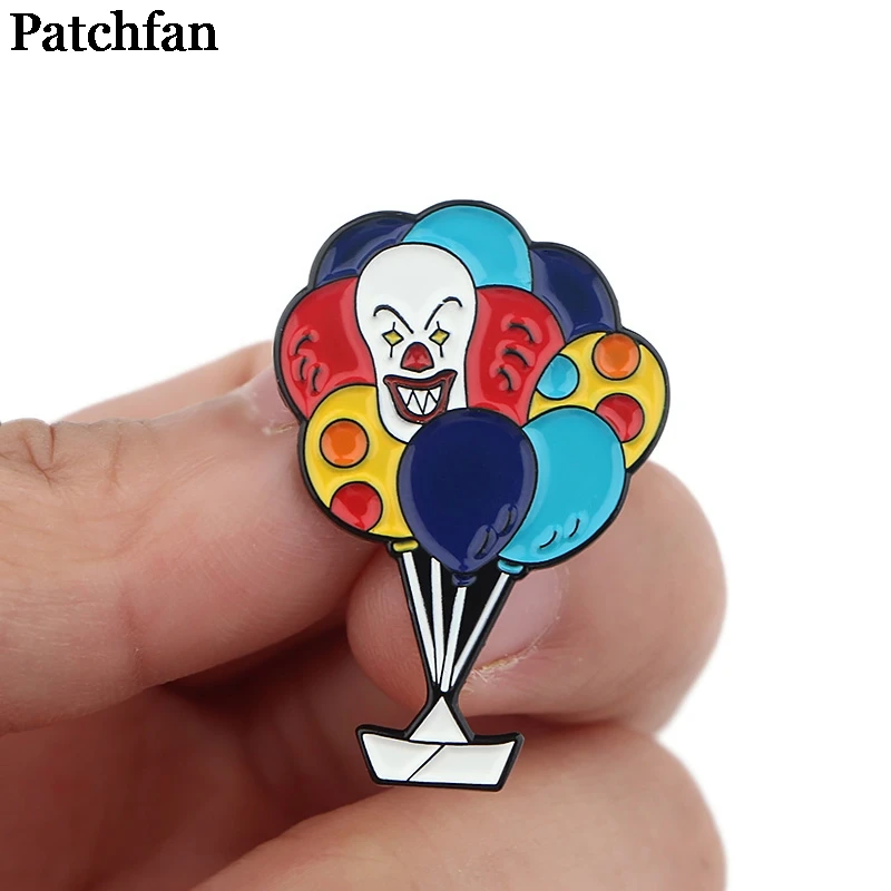 Patchfan Stephen King's IT horror DIY цинк галстук значки пункт рубашка сумка Одежда Кепка рюкзак броши для обуви украшение A2351