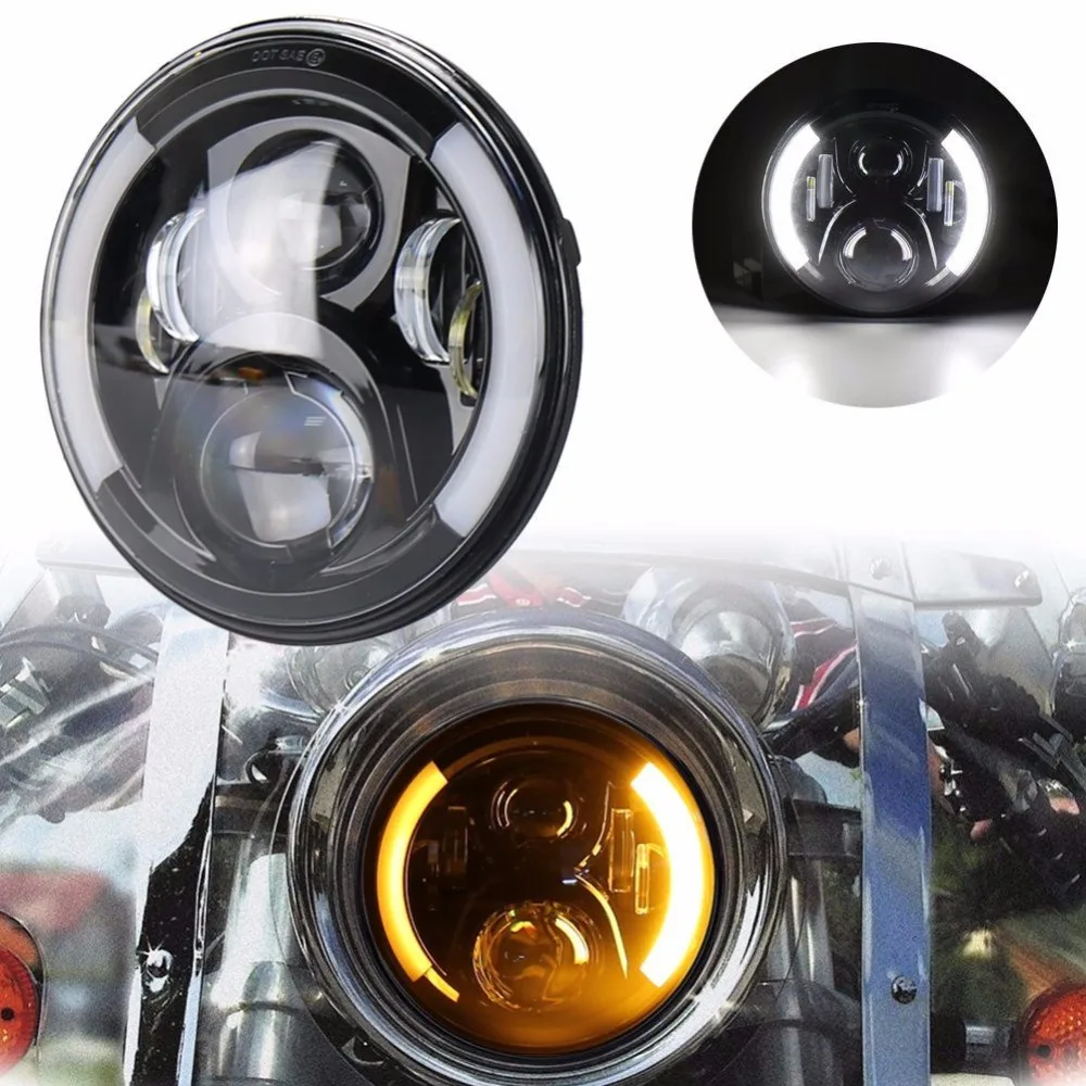7 дюймов светодиодная передняя фара для мотоцикла Мото фар автомобиля 6500 к H4 с