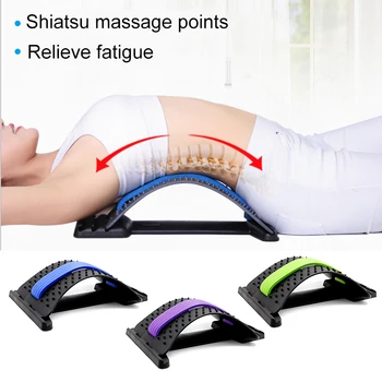 

Back Stretching Device Back Massager Lumbar Support Muscle Relief Tool for Fitness Massage can CSV