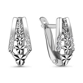 

AQUAMARINE earrings without stones, silver 925