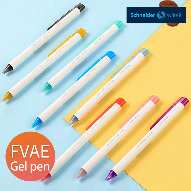8Pcs German SCHNEIDER Fave Gel Pen Push-type Quick-drying Pen Student Exam Special Changeable Core Ball Pen 0.5mm