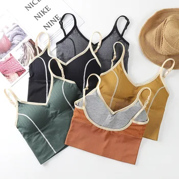 

New U-shaped Seamless Tube Top Bra Thread Beauty Back Sling Strap Wrapped Chest Anti-light Ladies Sports Bra Underwear