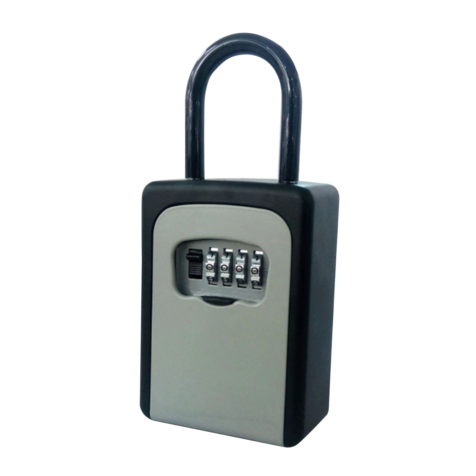 Key Storage Lock Box with Dust Cover Aluminum Alloy 4 Digit Combination