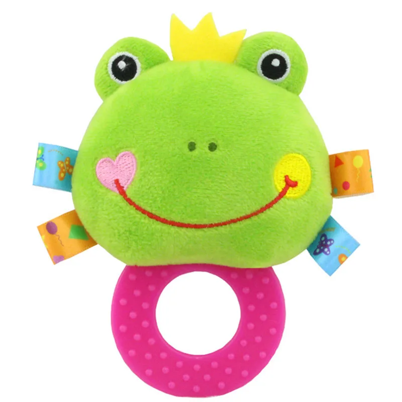 frog Высокое качество Детские Плюшевые игрушки мультфильм Животные колокольчик с прорезывателем раннее образование игрушки для младенцев - Цвет: frog