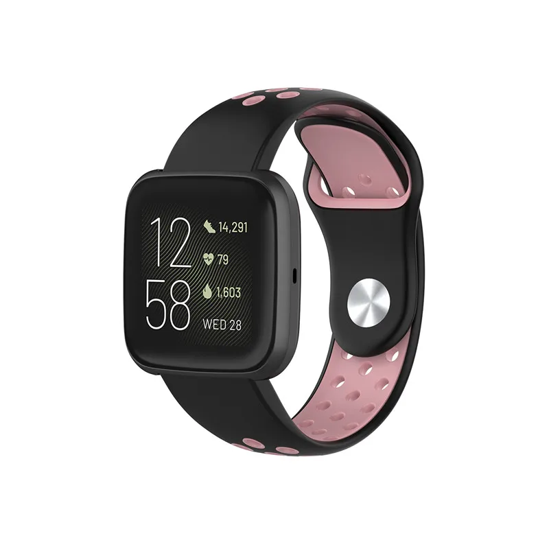 100 шт. браслет ремешок для Fitbit Versa смарт-браслет для женщин и мужчин мягкий силиконовый ремень застежка для Fitbit Versa 2 Lite Смарт-часы
