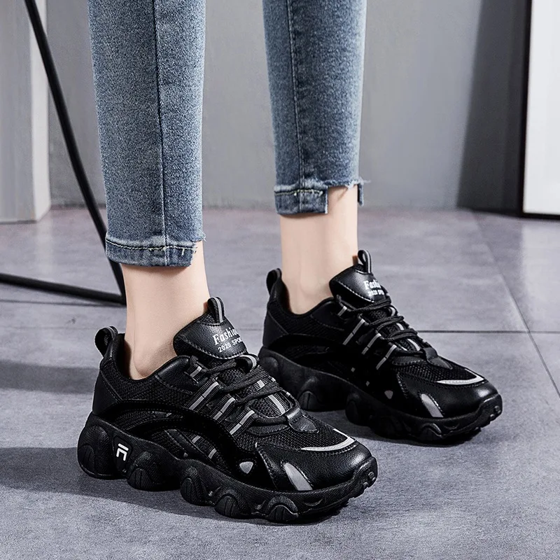 Korean Version of The Old Shoes for Fall/winter 2021 New Female Student Sports Shoes Women's Heightened Casual Shoes Women