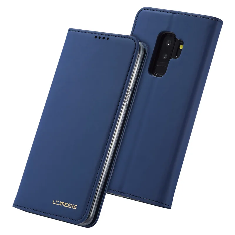 Для samsung S9 чехол кожаный бумажник чехол для телефона samsung Galaxy S9 Plus Чехол Флип кожаный чехол для samsung Galaxy S9 S9 Plus чехол - Цвет: Blue