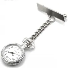 Unqiue классические серебряные карманные часы медсестры из нержавеющей стали брошь часы для медсестры женское платье кварцевые карманные часы женские подарки