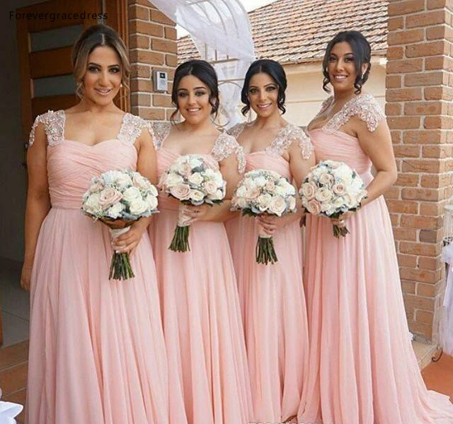 blush bridesmaid dress