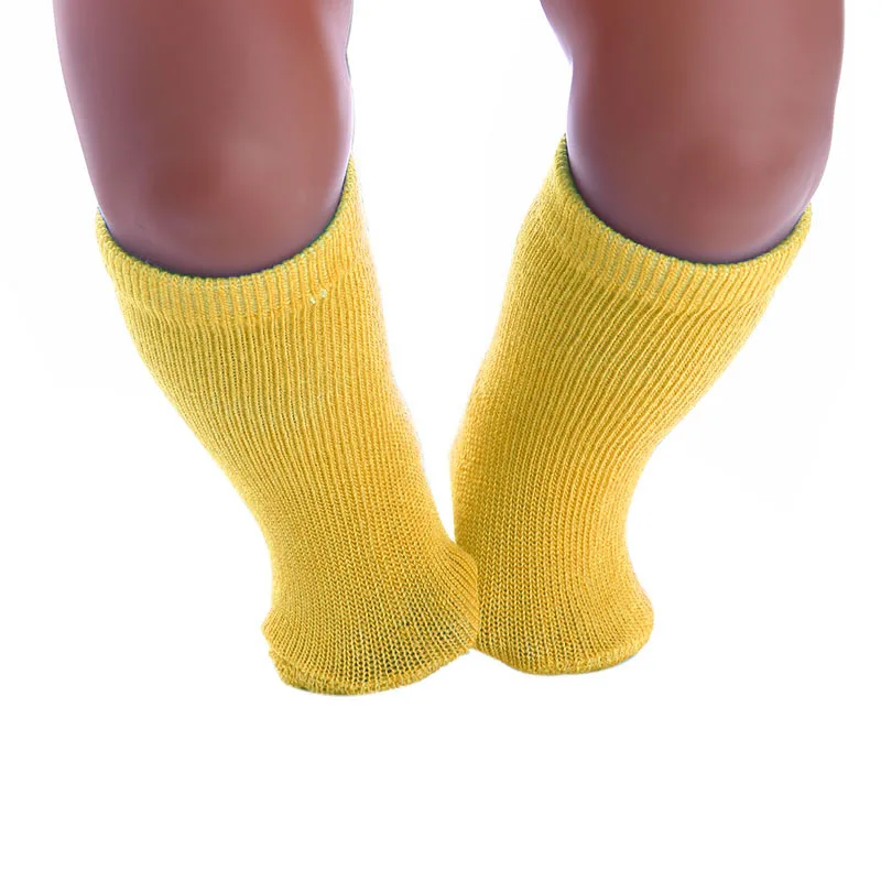 Кукла 14 видов стилей твердый/полосатые носки для девочек 18 дюймов американских кукол и 43 см для ухода за ребенком для мам для новорожденных поколения на Рождество и день рождения для девочек игрушка в подарок - Цвет: n1235