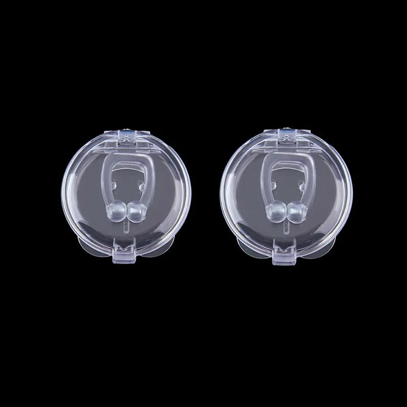

2Pcs Mini Anti Snoring Snore Stoper Device Silicone Nose Clip Sleep Noise Guard Sleeping Health Care Tool