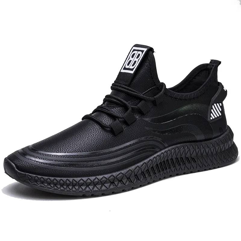 39~ 44 кроссовки легкие Модные дышащие повседневные кроссовки для мужчин# MTAJ13 - Цвет: black