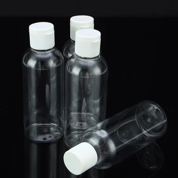 

4pcs/set 100ml Makeup Container Bottle Squeeze Jar Multifunctional Plastic Lotion Empty Bottles Portable Travel Clear Jar Empty