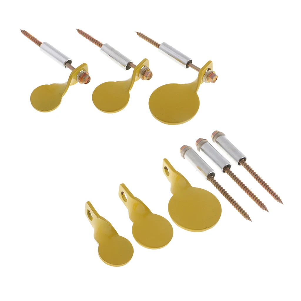 6pcs Metal Shooting Target Spinner Plinking Target for Installing on Tree 6pcs Metal Shooting Target Spinner Plinking Target for Installing on Tree