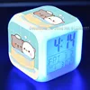 Panda Bear Couples Alarm Clocks Cartoon Print Led Desk Clock Lovers Digital Clock with Date Thermometer Cute Birthday Gifts 3