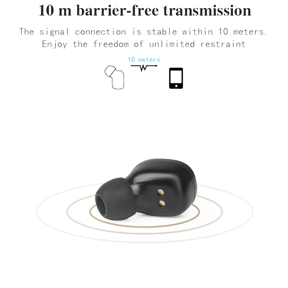 Мини портативные Bluetooth 5,0 наушники TWS беспроводные наушники громкой связи спортивные наушники игровая гарнитура с микрофоном зарядная коробка