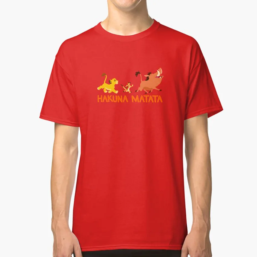 Hakuna Matata T shirt lion king pumbaa timon simba hakuna matata children kids no worries vector | Мужская одежда