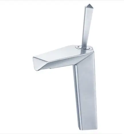chrome long Vidric New Arrival Chrome/Black Bathroom Basin Faucet Single Handle Single Hole Mixer Tap Deck Mounted Hot And Cold Tap Sink Fau - Цвет: chrome long