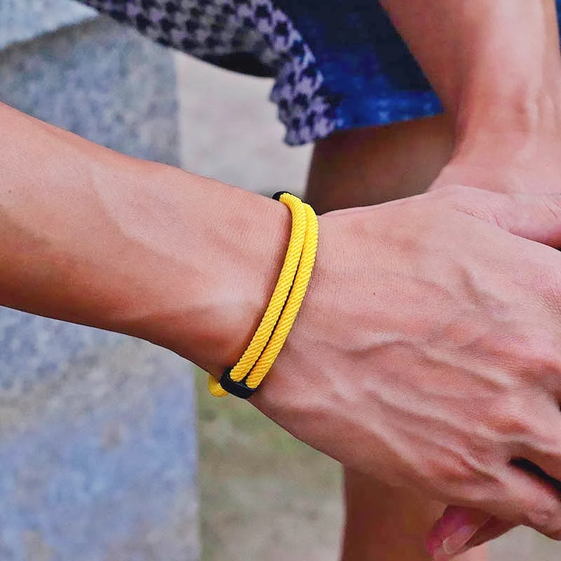 Минималистичный мужской браслет 4 мм Регулируемая Миланская веревка Бразильский