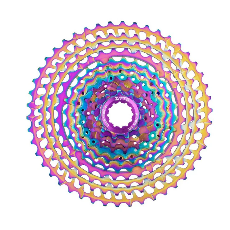 

Ztto Bicycle Flywheel 11 Speed 11-46T Bicycle Rainbow Cassette Hg Compatible 11S Ultralight Colorful Cnc K7 For Mtb Gx X1 Nx M80