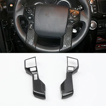

For Toyota 4Runner 2014-2019 Accessories ABS Carbon Fiber Interior Steering Wheel Decorative Cover Trim Car Styling