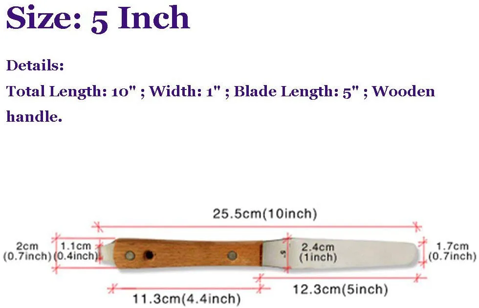 Шелкография промышленный шпатель для чернил лезвие из нержавеющей стали скребок и деревянная ручка трафаретная печать чернильный нож Запчасти для инструментов - Цвет: 5 inches