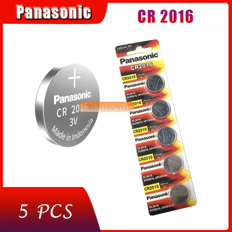 Оригинальный фирменный Новый аккумулятор для PANASONIC cr2016 5 шт. батарейки монет 3 в с