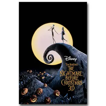 

The Nightmare Before Christmas 2 Silk Fabric Wall Poster Art Decor Sticker Bright