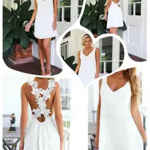 Американское женское сексуальное короткое мини-платье пляжное летнее вечернее праздничное платье Сарафан