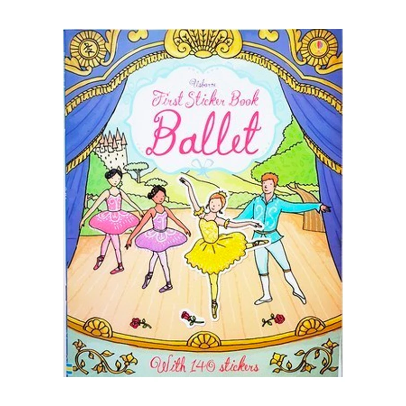 

Usborne Original Popular Education Books First sticker book Ballet show Colouring English Activity Story Picture Book