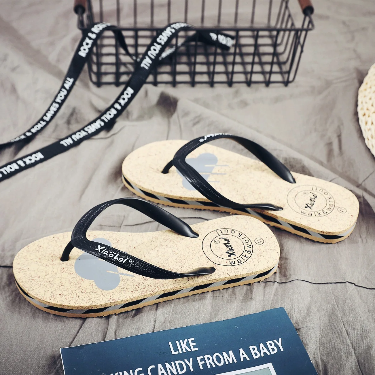 

Small Black Summer New Products MEN'S Slippers Outer Wear Versatile Cool Flip-flops Anti-slip Resistant Rubber Sole Sandals