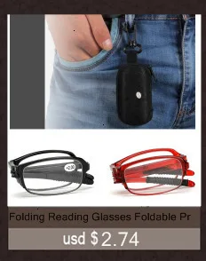 Titanium Alloy Folding Reading Glasses Foldable Presbyopia Men Women Ultra light Eyewear With Case Anti blue light 1.0 1.5 2.0
