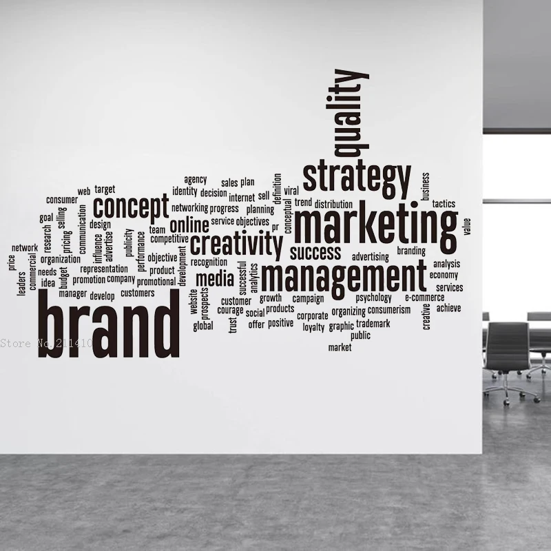 Large Size Office Wall Stickers Word Decoration Vinyl Art Murals Quote Lettering Delicate Decal for Self-adhesive YT2592 | Дом и сад