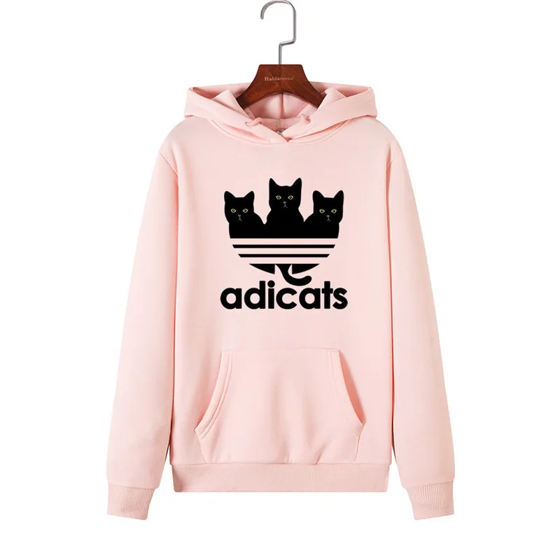 Comprar Sudaderas con capucha mujer precioso estampado de gato Sudadera con capucha suéter de manga larga bolsillo Sudadera con capucha abrigo de invierno prendas de calle mujer casual