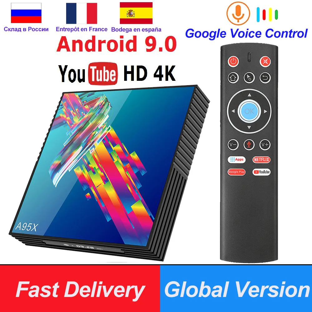 

Android 9.0 TV Box A95X R3 RK3318 Smart TV Box 4GB 64GB USB3.0 Dual Wifi Google Play Store Netflix Youtube IPTV 4K Media Player