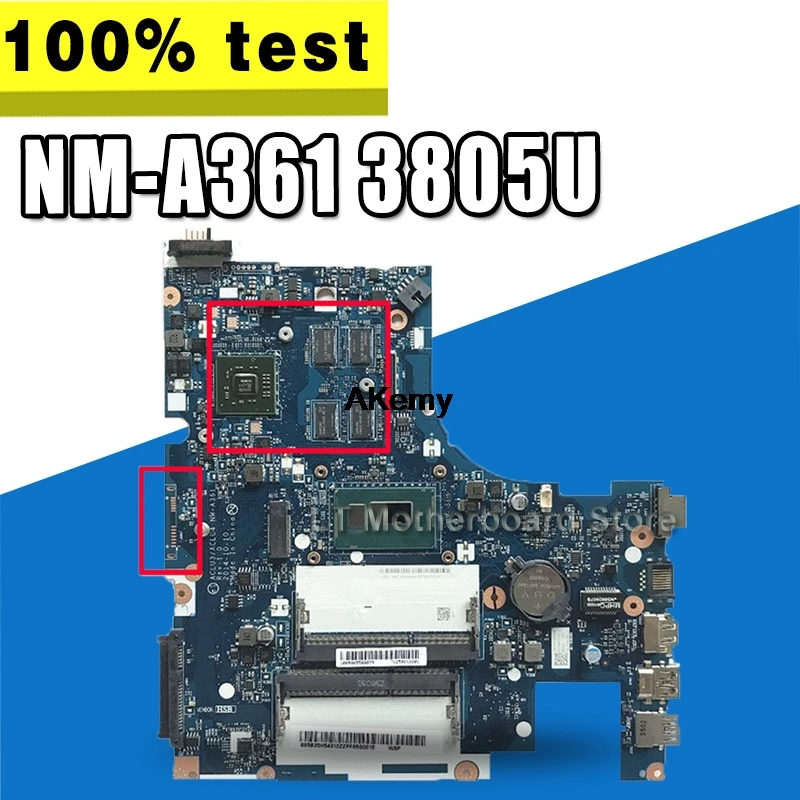 

ACLU3/ACLU4 NM-A361 motherboard for Lenovo G50-80 G50-80M notebook motherboard CPU 3805U R5 M330 DDR3 100% test