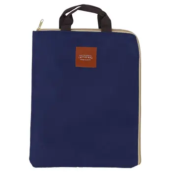 

Simple Solid A4 Big Capacity Document Bag Business Briefcase Storage File Folder for Papers Stationery Student Gift(Blue)