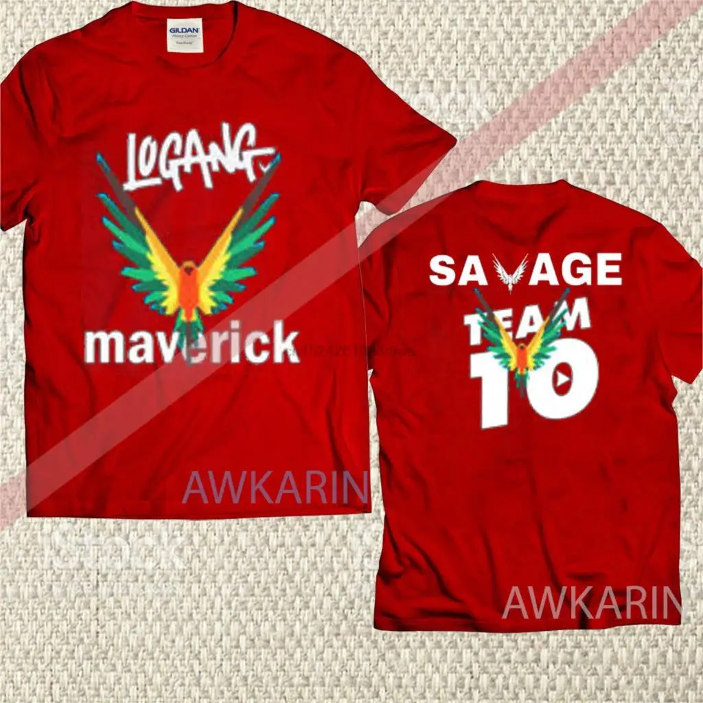 Новая футболка Maverick Bird Savage Color Merch Logan Paul Gldan футболки одежда 1 | Мужская