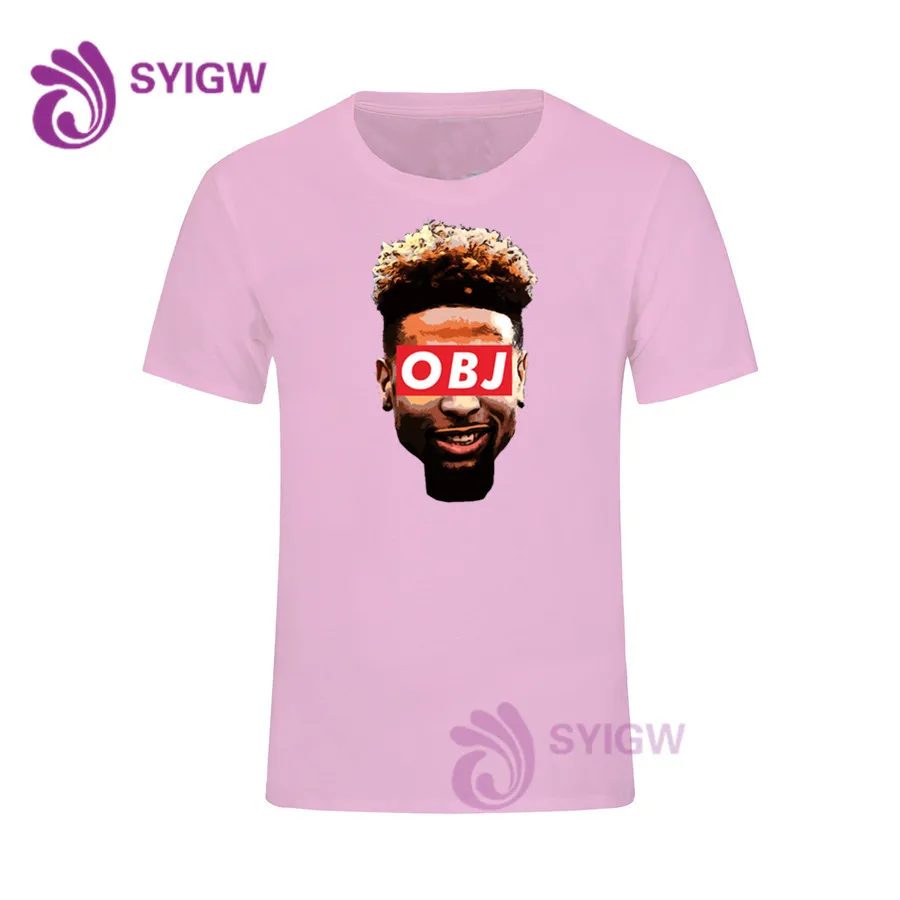 Хлопок Odell Beckham Jr принт повседневные мужские футболки с круглым вырезом Модные мужские топы Мужские футболки с коротким рукавом мужские футболки 1205-25