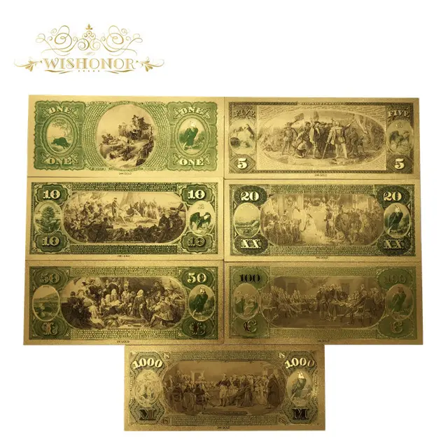 Az 1875 -Ös America Banknote Dollar 24 Ezer Arany És Ezüst Bevont Hamis Papírpénz A Gyűjtéshez - Image 4