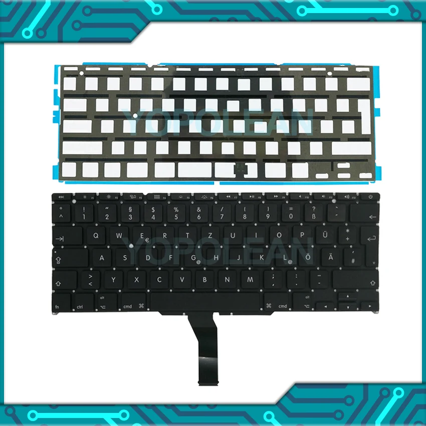 5 Pcs New Germany German Keyboard With Backlight For Macbook Air 11" A1465 A1370 2011- Years