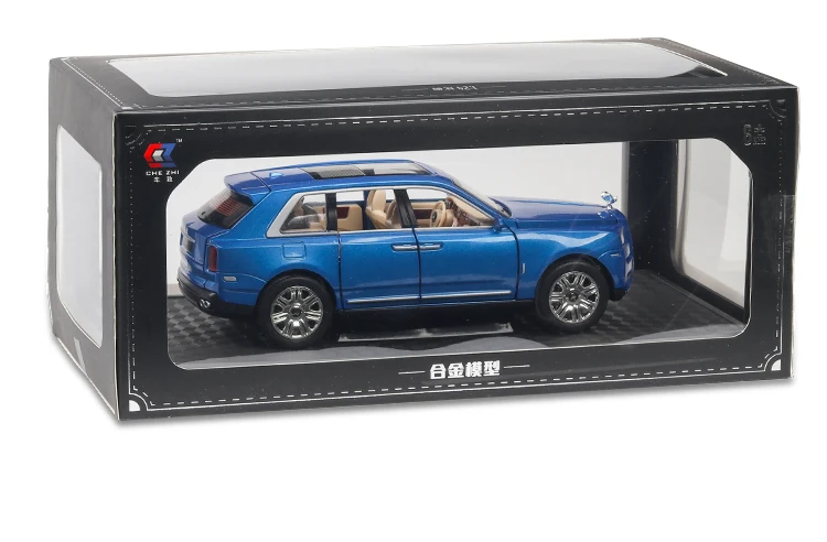 1:24 Rolls Royce Cullinan, модель автомобиля из сплава, большой размер, имитация внедорожника, металлическая модель автомобиля, светильник со звуковым поворотом, масштаб автомобиля, миниатюрный автомобиль