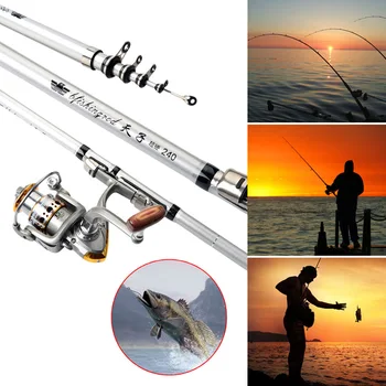 

Telescopic Fishing Rod Reel Travel Portable Sea Fishing Pole for Freshwater Saltwater SAL99
