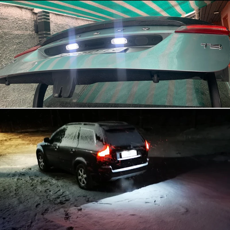 IJDM 2 sztuk Canbus LED oświetlenie tablicy rejestracyjnej dla Volvo S80 XC90 S40 V60 XC60 S60 C70 V50 XC70 V70 biały samochód stylizacji numer lampy 12V