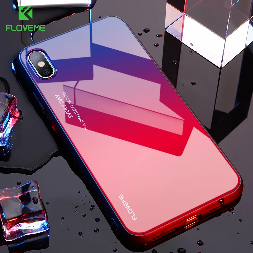 FLOVEME для samsung A50 A40 S10 5G S9 S8 Note 10 Plus закаленное стекло чехол iPhone X XS 5 5S 6 6S 7 8 XR 11 Pro