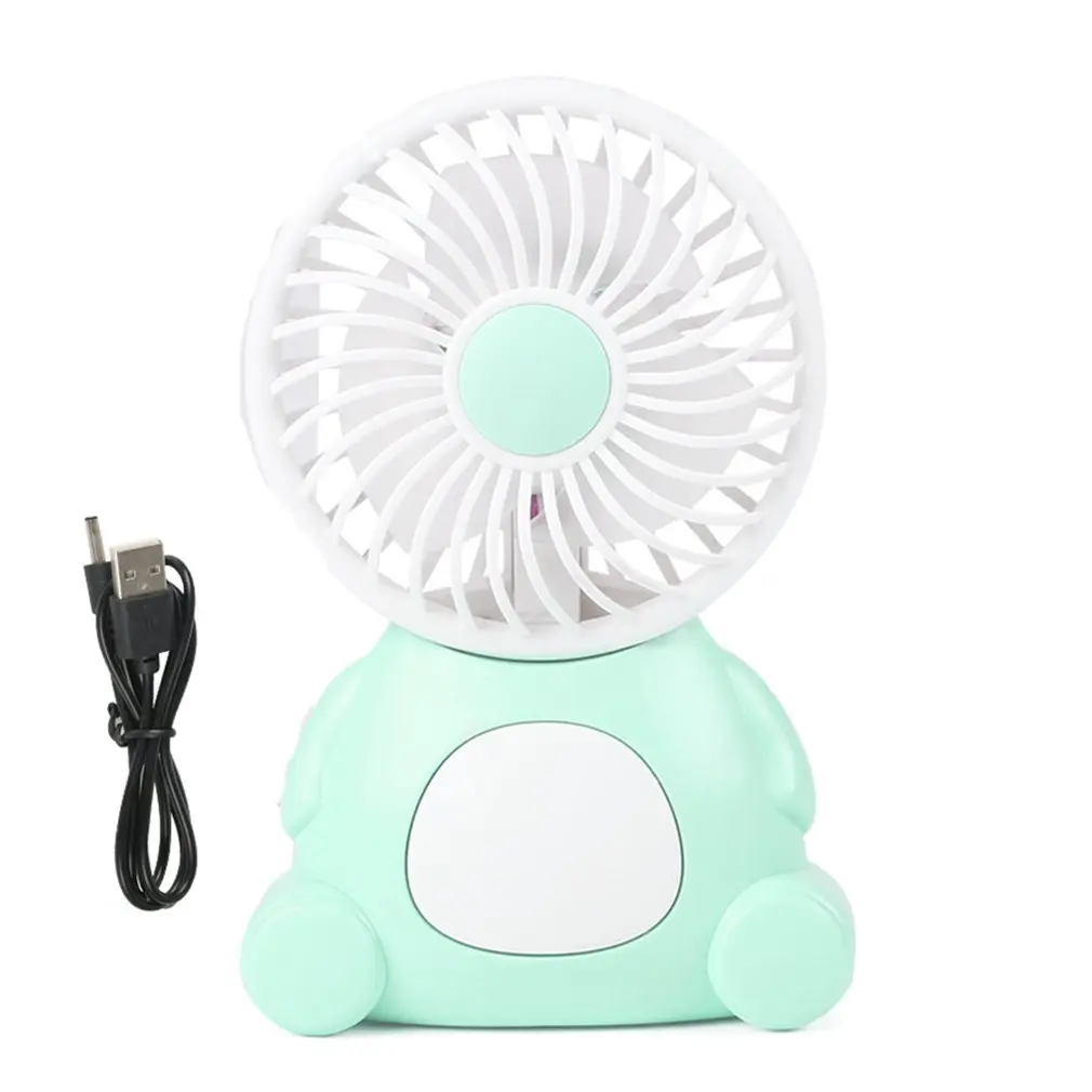 

Cute USB Fan Rechargeable Quiet Desktop Electric Cooling Fan With Lighting