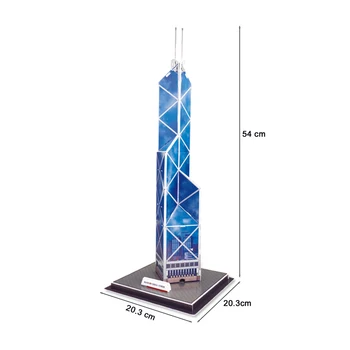 

World Famous building Hongkong Bank of China Tower 3D puzzle architectures model education toys for kids gifts