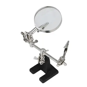 

60mm 5x Magnifying Glass Clamp Tool Desktop Electronic Maintenance Soldering SL