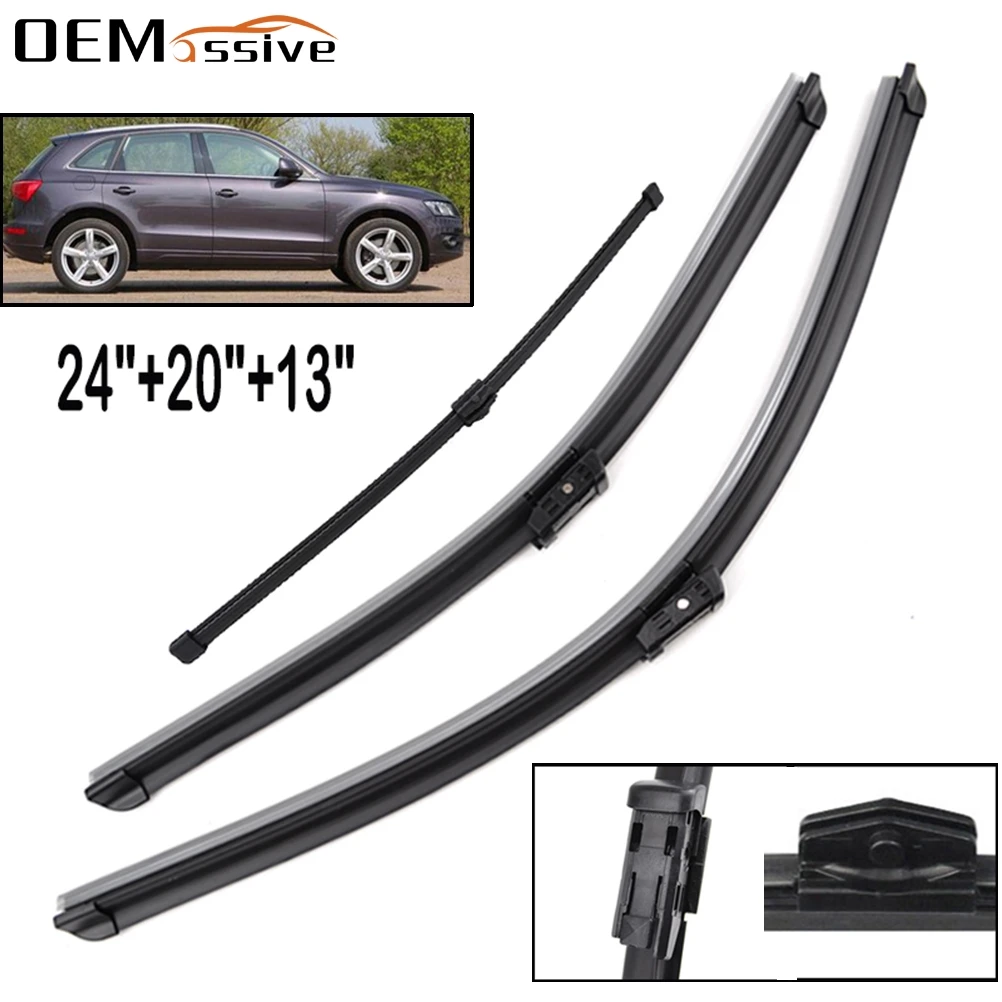 24 "20" 13 "Anteriore Parabrezza Parabrezza Wiper Blades Set Per Audi Q5 Sq5 Mk1 2008 2009 2010 2011 2012 2013 2014 2015 2016 2017