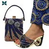 2022 New Arrival Fashionable Italian Shoes and Bag Sets Silver Color Women's Shoes with Appliques for African lady Sandals ► Photo 3/6